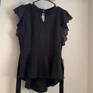Mele E Pere black blouse